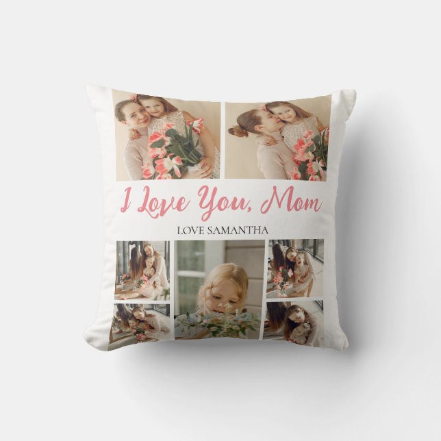 Happy Mothers Day | Simple Modern Script 7 Photo  Cushion (Front)