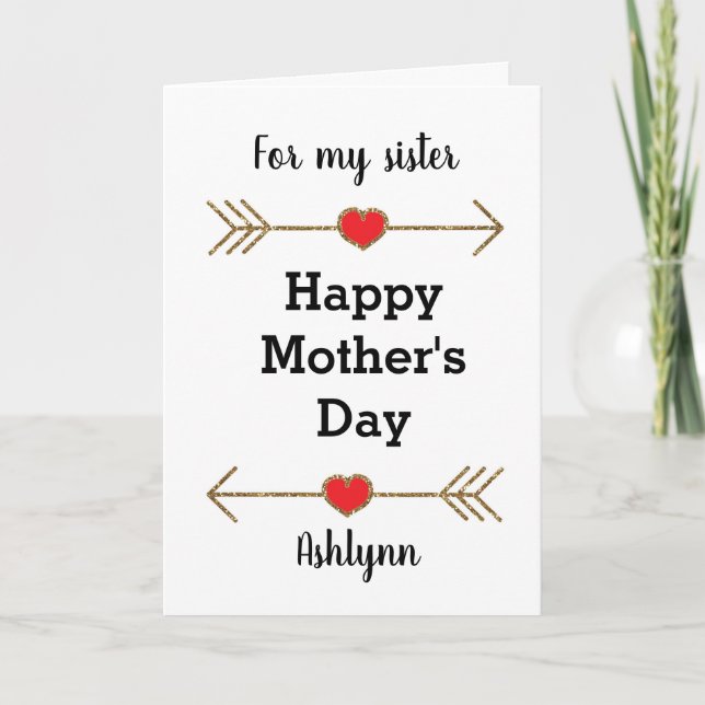 Happy Mother's Day Sister Card (Front)