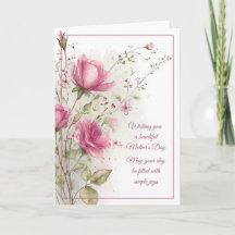 Happy Mother's Day Soft Feminine Pink Rose