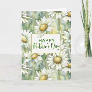 Happy Mother's Day Soft Watercolor Daisies Card