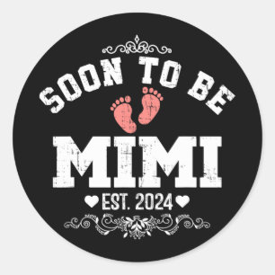 Happy Mother's Day Soon To Be Mimi 2024  Classic Round Sticker