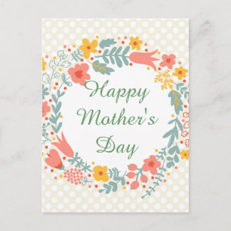 Happy Mother's Day Spring Flowers Postcard