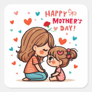 Happy Mother's Day Square Sticker