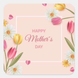 Happy Mothers Day Square Sticker