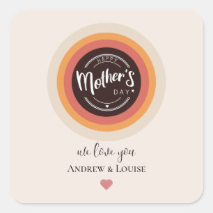 Happy mother's day square sticker