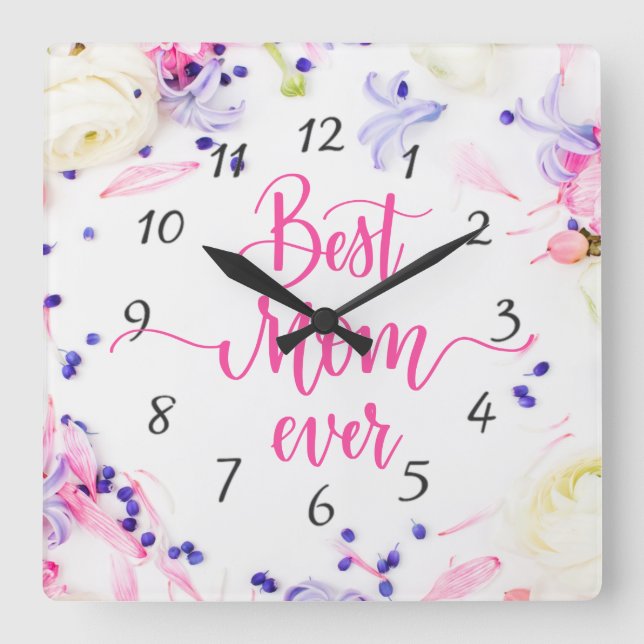 Happy Mother's Day  Square Wall Clock (Front)