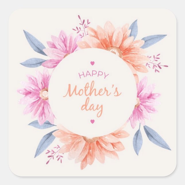 Happy Mothers Day Sticker (Front)