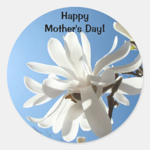 Happy Mother's Day! stickers Magnolia Flowers Blue