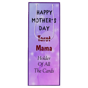 Happy Mother's Day Tarot Mama design Wine Gift Bag