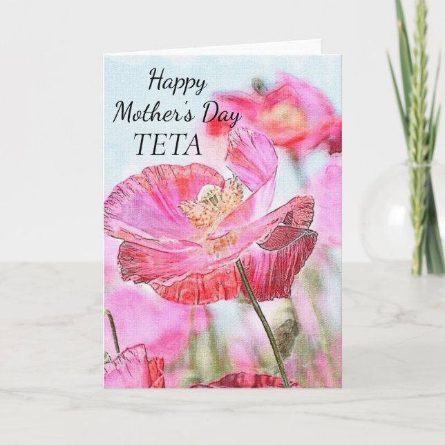 Happy Mother's Day Teta Holiday Card (Front)