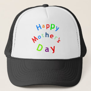 Happy Mothers Day Text Trucker Hat