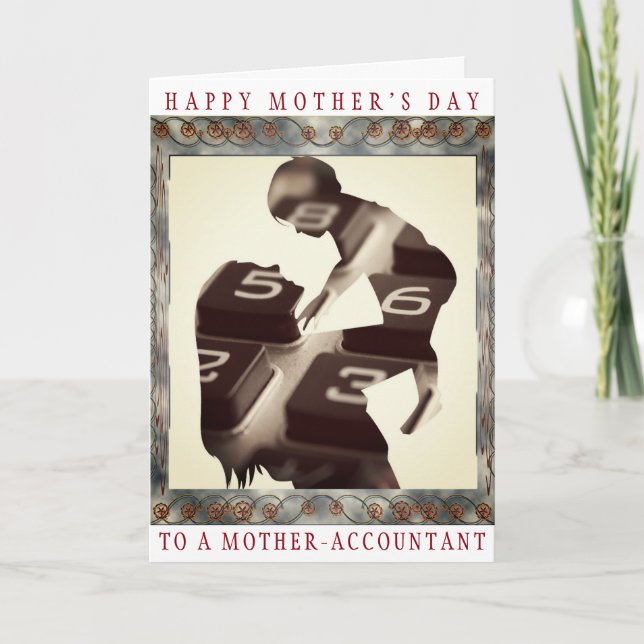 "Happy Mother's Day to a Mother Accountant" Card (Front)