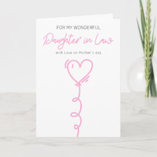 Happy Mothers Day To Daughter in Law Pastel Flower Card