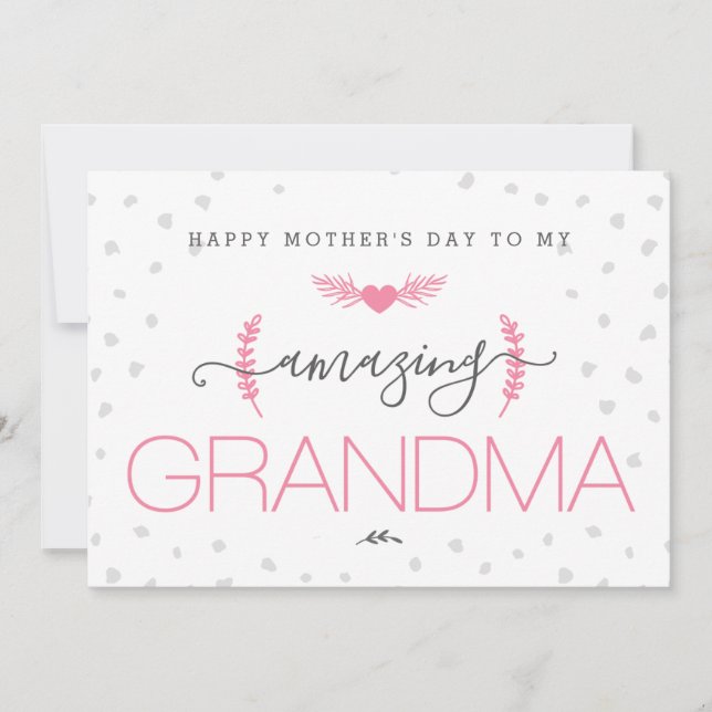 Happy Mother's Day to my Grandma Holiday Card (Front)