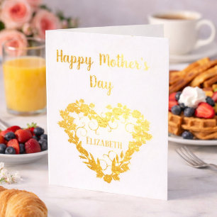 Happy Mothers Day to my wife Foil Card