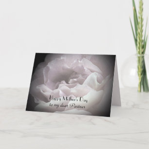 Happy Mother's Day to Partner Rose Petals Greeting Card