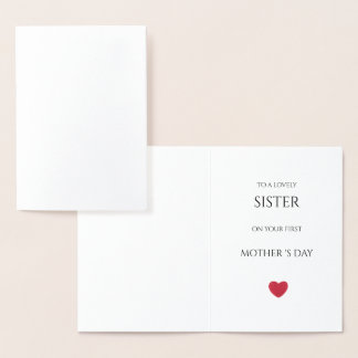 happy mother's day to sister foil card