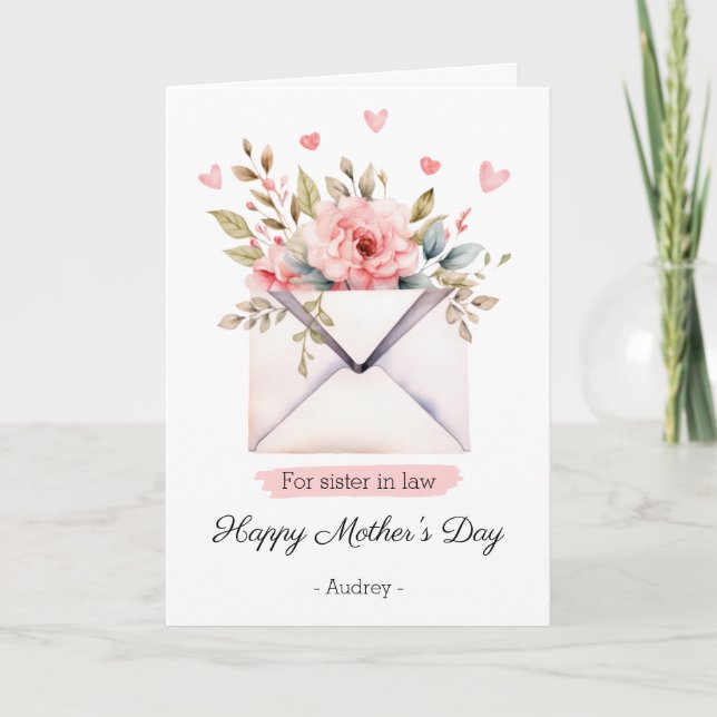 Happy Mothers Day to Sister in law Card (Front)