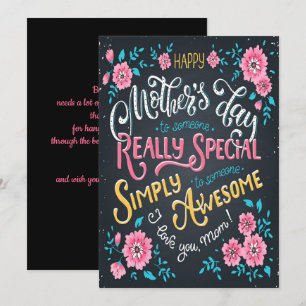 Happy Mother's Day to Special and Awesome Mum Holiday Card