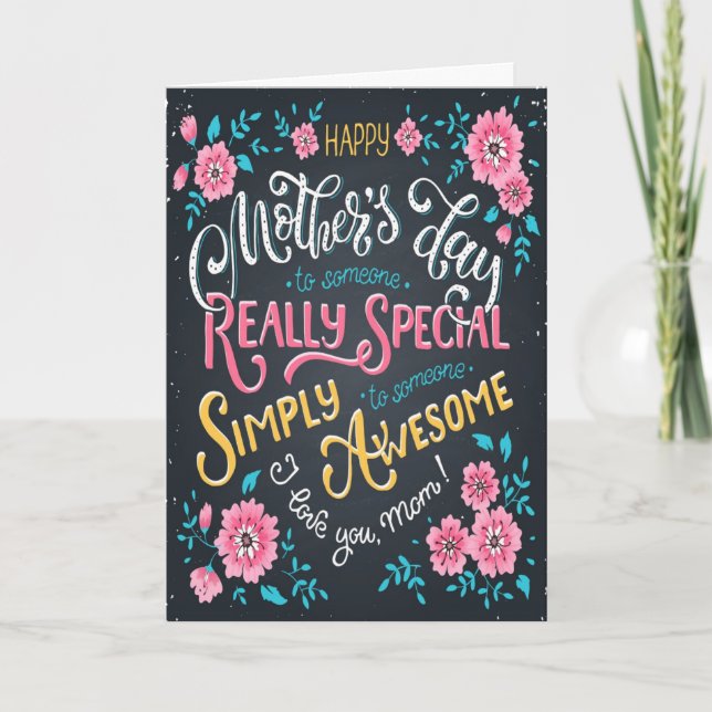 Happy Mother's Day | to Special and Awesome Mum Holiday Card (Front)