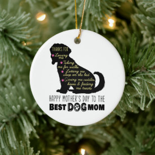 Happy Mother's Day To The Best Dog Mum Ceramic Ornament
