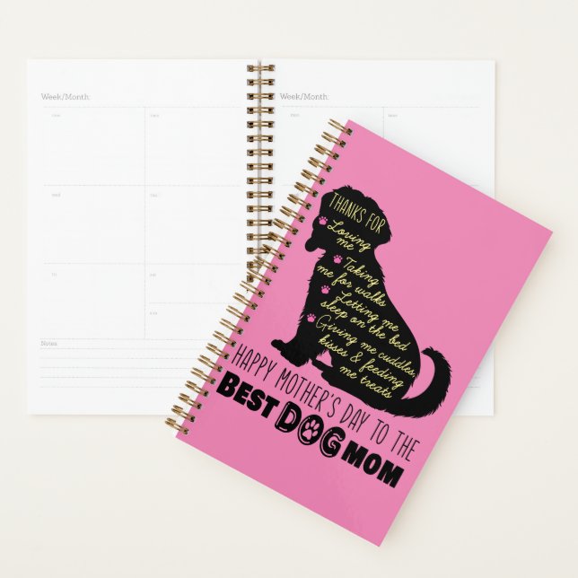 Happy Mother's Day To The Best Dog Mum Planner (Display)