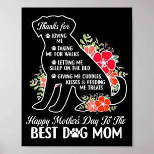 Happy mother's day to the dog mum mothers day dogH Poster