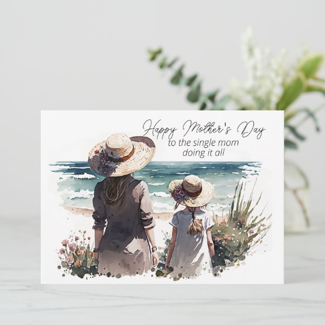Happy Mother's Day to the Single Mum Card (Standing Front)