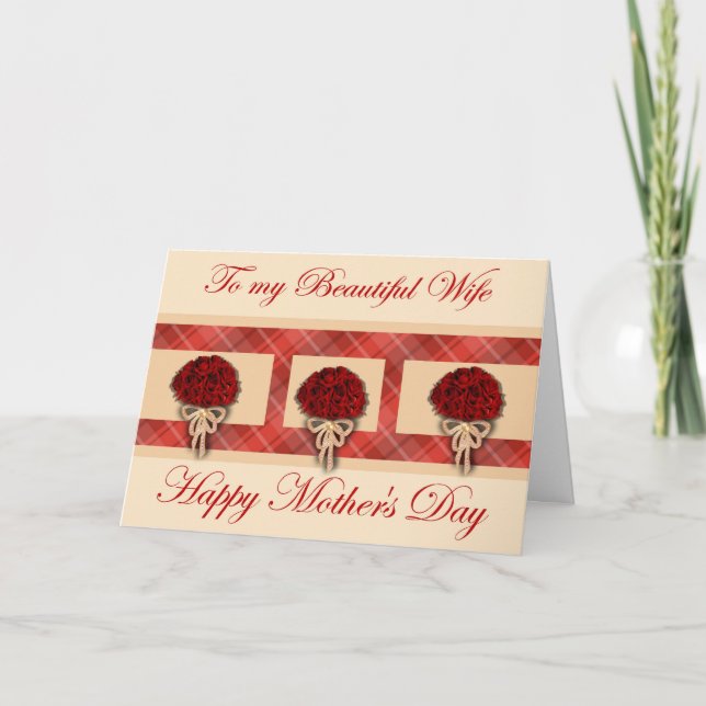 Happy Mother's Day to Wife from Husband Card (Front)