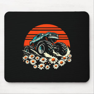 Happy mother's day toddler daisy monster truck kid mouse pad