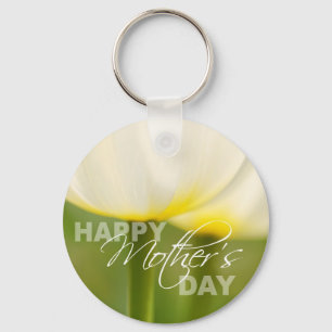 Happy Mother's Day Tulips Key Ring