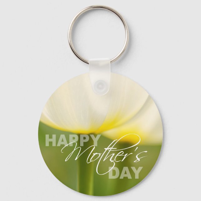 Happy Mother's Day Tulips Key Ring (Front)