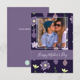 Happy Mother's Day Vase Florals Purple Card