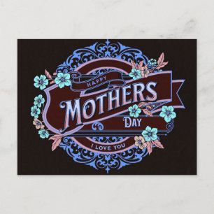 Happy Mother's Day Victorian Floral Flowers Postcard