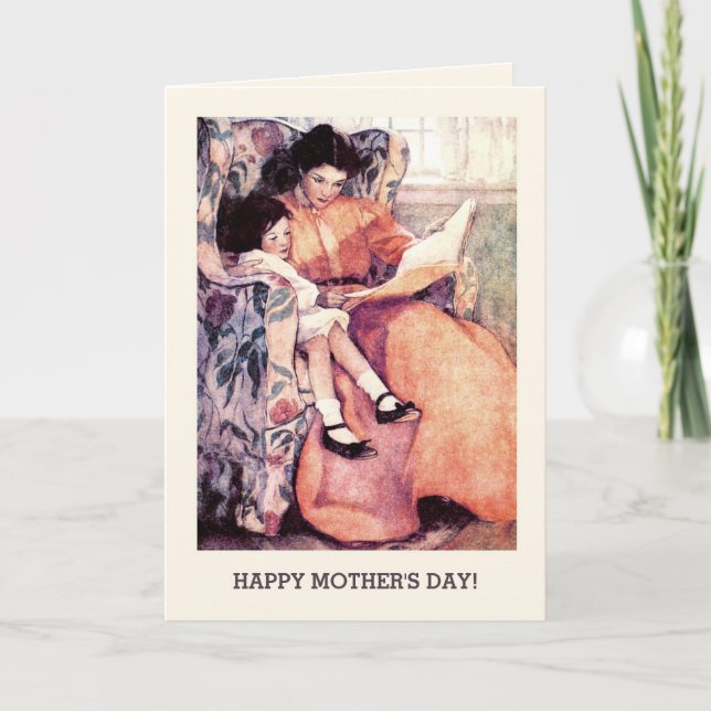 Happy Mother's Day Vintage Art Custom Card (Front)