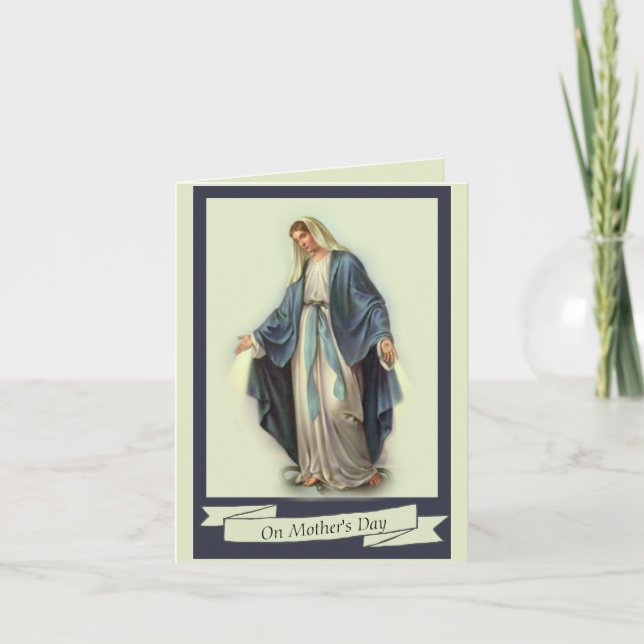 HAPPY MOTHER'S DAY VIRGIN MARY RELIGIOUS CARD (Front)