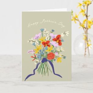 Happy Mother's Day Watercolor Floral Bouquet Card