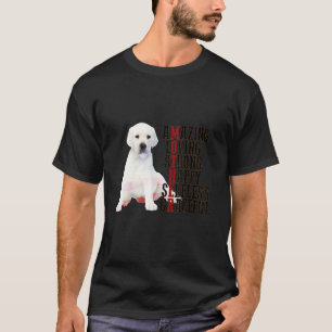 Happy Mother's Day White Labrador Dog Mum Dog Moth T-Shirt