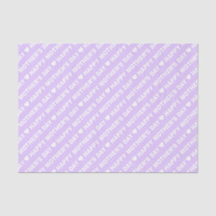 Happy Mother's Day White on Lilac Tissue Paper