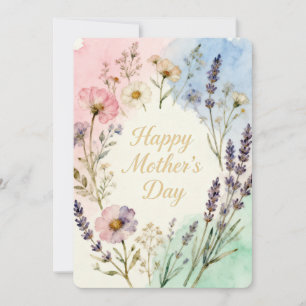 Happy Mother's Day Wildflowers Holiday Card