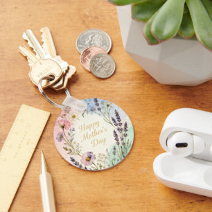 Happy Mother's Day Wildflowers Key Ring