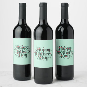 Happy Mothers Day Wine Label