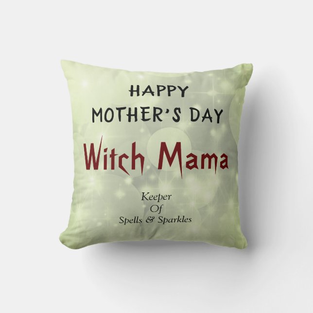 Happy Mother's Day Witch Mama design Cushion (Front)