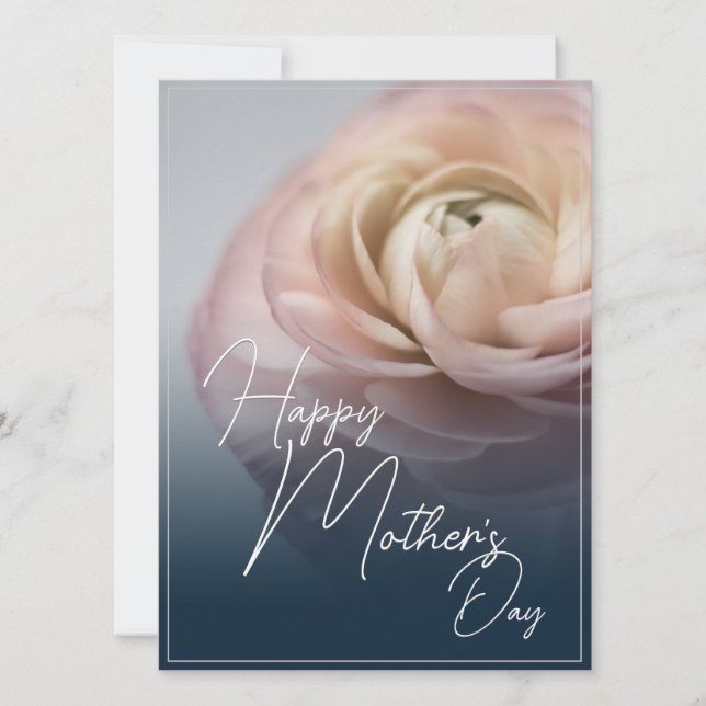 Happy Mother's Day with Big Pink Rose (Front)