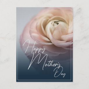 Happy Mother's Day with Big Pink Rose Holiday Postcard