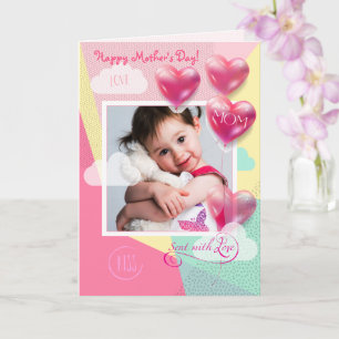 Happy Mother's Day With Custom Template Photo Card