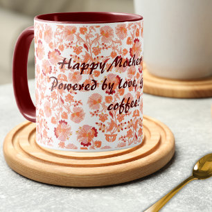 Happy Mother's Day with Floral Lehenga Pattern Mug