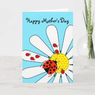 Happy Mother's Day with Ladybug and Babies Card