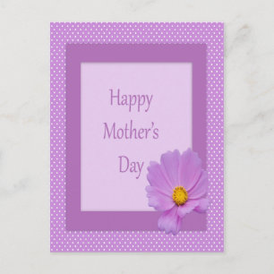 Happy Mother's Day with Light Purple Flower Postcard