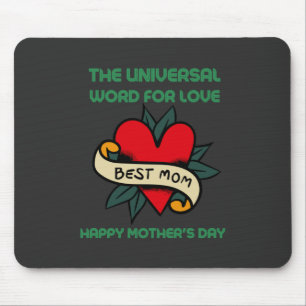 Happy Mothers Day With Love And Flower Mouse Pad
